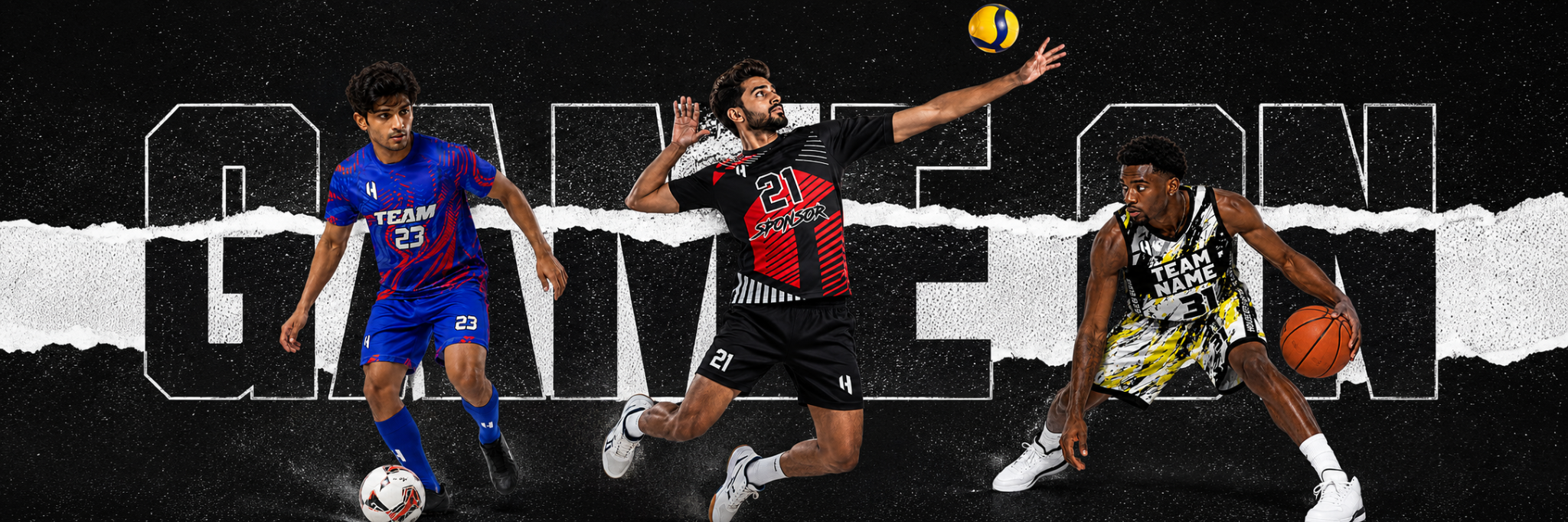 Game on — House of Screens football, volleyball and basketball sportswear
